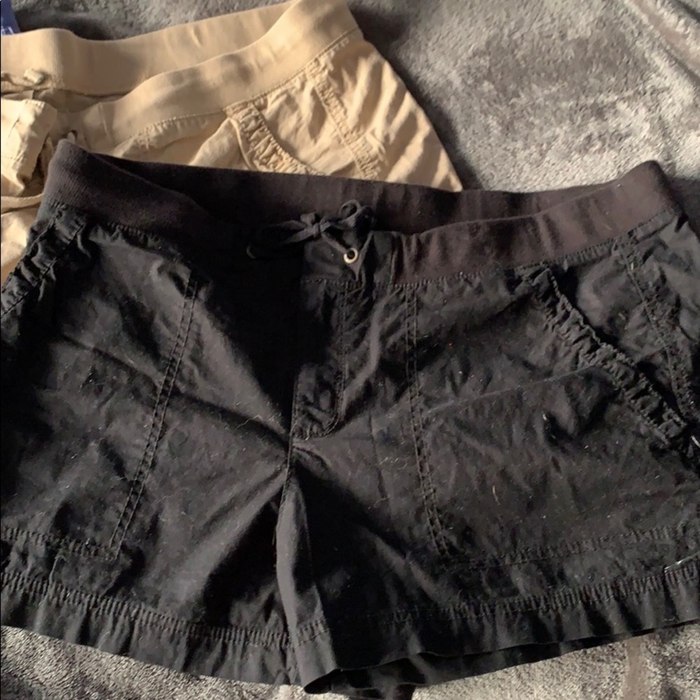 Black cotton shorts